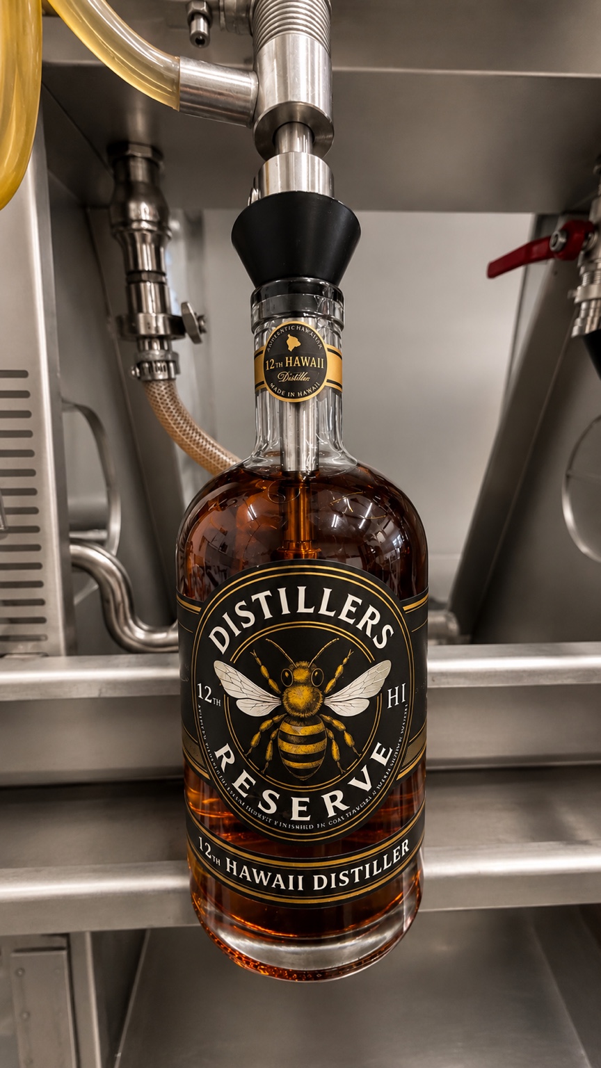 Distiller's Reserve bottle being filled
